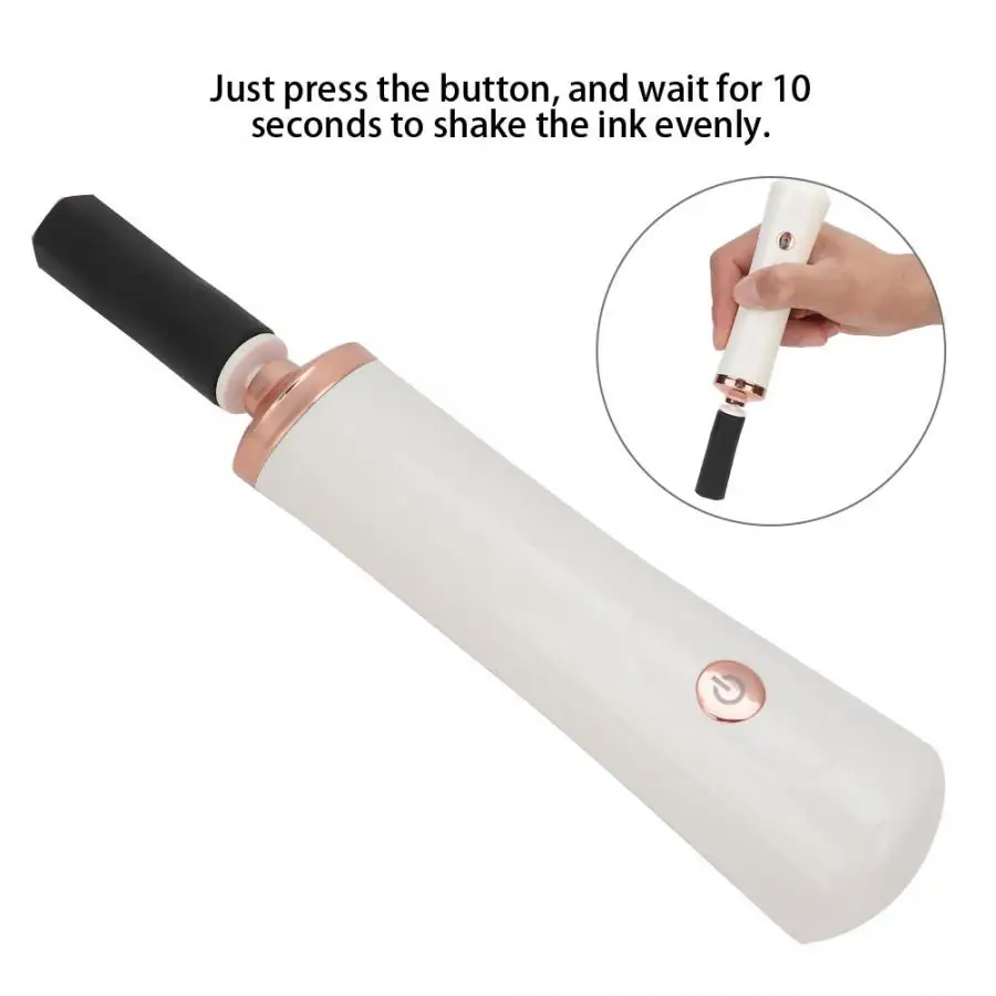 Electric Eyelash Glue Shaker for Nail Polish Tattoo Ink Pigment Liquid Shaking Machine with 2pcs Connector 6pcs Glue Cover Die