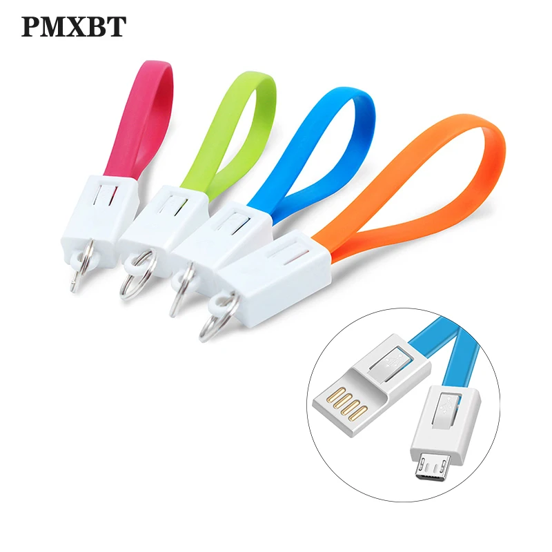 

Micro USB Cable Portable Keychain For Xiaomi Redmi Note 5 Android Mobile Phone Charger Cable for Samsung S7 MicroUSB Mini Cord