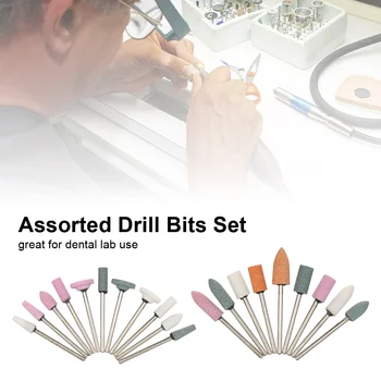 

100pcs Stone Drill Bits Set 2.35mm Shank Assorted D-ental Stone Grinding Polisher Burs D-ental Lab Supplies
