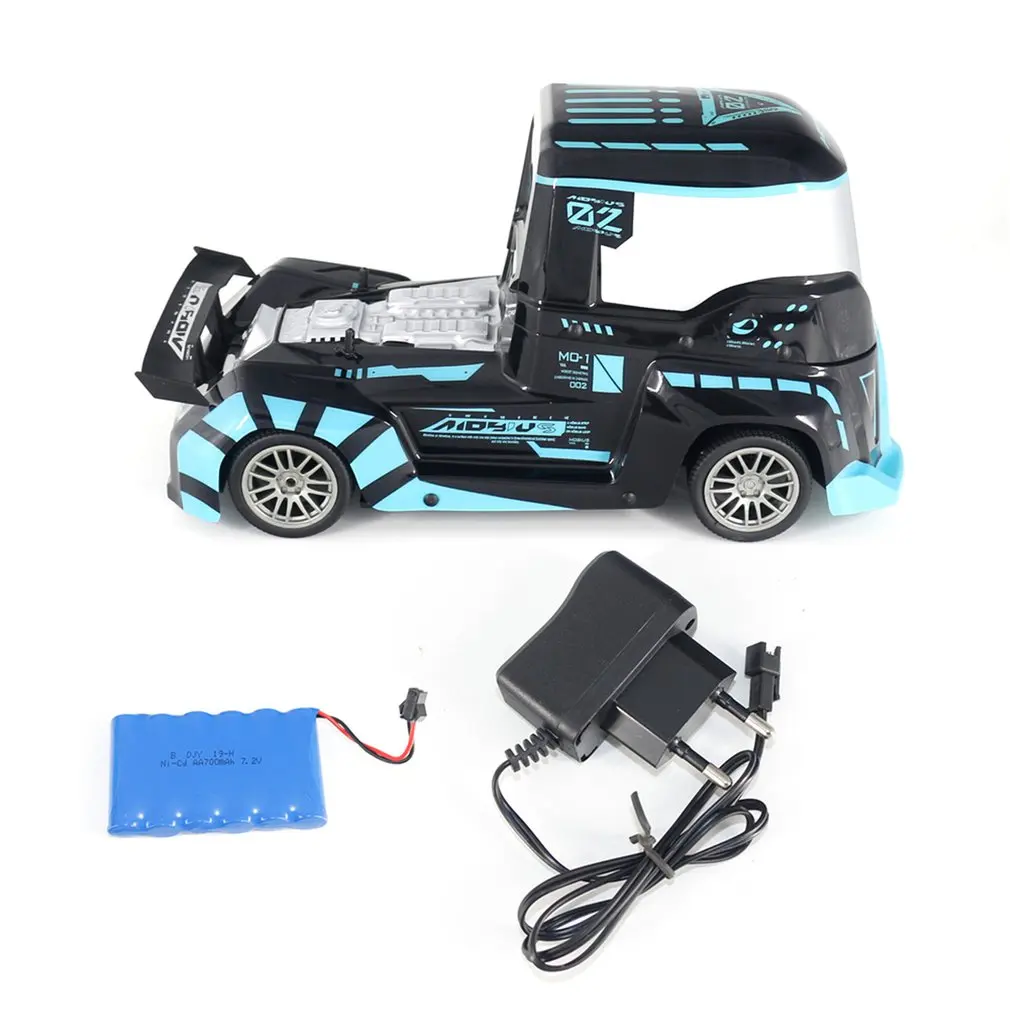 J801 1:10 High Speed RC Car Truck with Lighting 2.4G Remote Control Off-road Crawler Vehicle Model RTR Toy For Kids Gift-Blue J801 1:10 High Speed RC Car Truck with Lighting 2.4G Remote Control Off-road Crawler Vehicle Model RTR Toy For Kids Gift-Blue