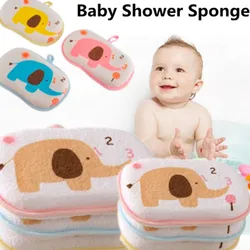 Paño de baño con dibujos de elefante para bebé recién nacido, toalla de lavado ecológica suave, esponja, cepillos de baño, 3 colores