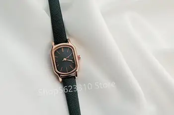 

Fashion Minimalist design rectangular watches Female zircon Quartz Wrist watch clock Women geometric Literary small dial watch