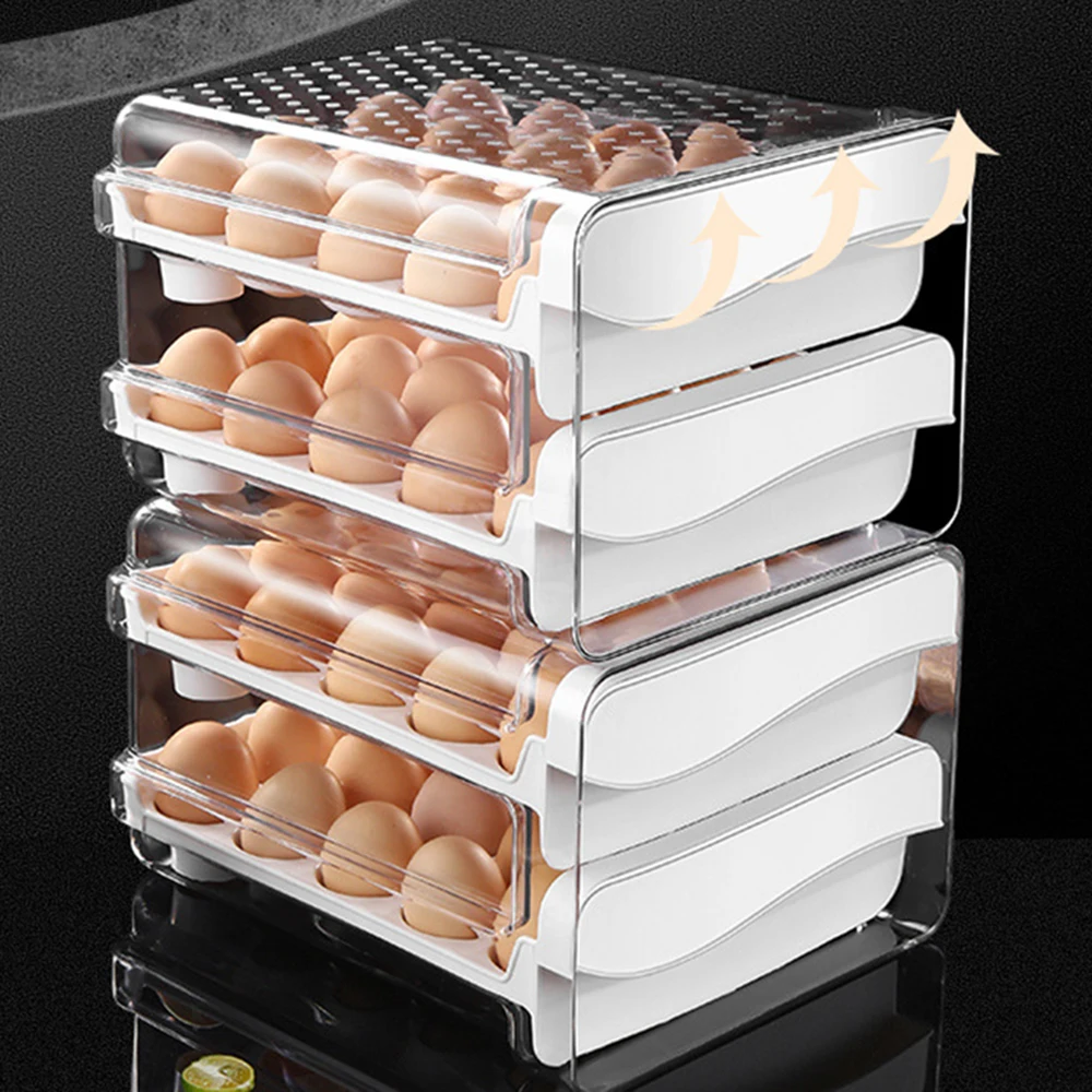 

Double-Layer Single-Layer Plastic Storage Box For Kitchen Egg Storage Box