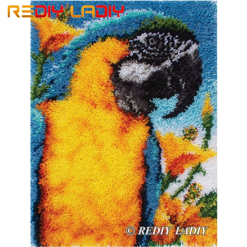 ^*Best Offers Latch Hook Kits Make Your Own Rug Parrots Flowers Tapestry Crochet Cushion Mat DIY Carpet Rug Pre-Printed Canvas Hobby & Crafts ^*Best Offers Latch Hook Kits Make Your Own Rug Parrots Flowers Tapestry Crochet Cushion Mat DIY Carpet Rug Pre-Printed Canvas Hobby & Crafts