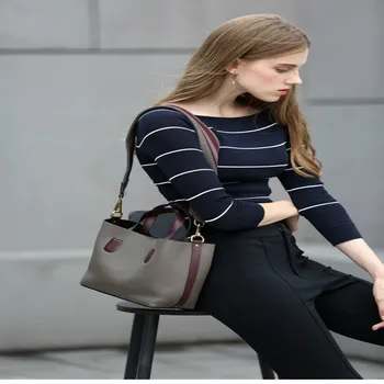 

Summer 2019 New Single - Shoulder Bag Women's Handbag Korean Version of The Simple Cowhide Satchel Women's Bag.