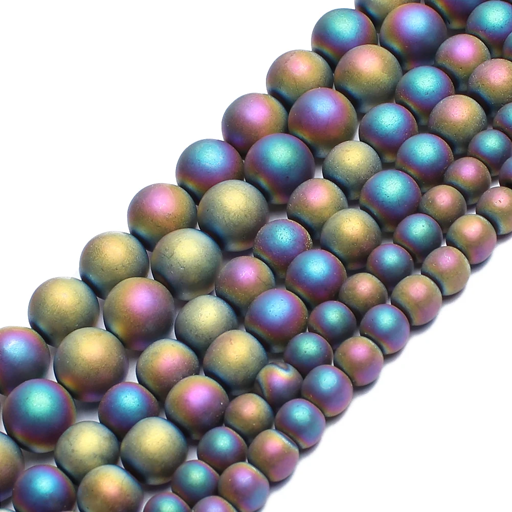 Rhodium Rose Gold Plated Hematite Beads - Premium Natural Stones for DIY Bracelet and Jewelry Making