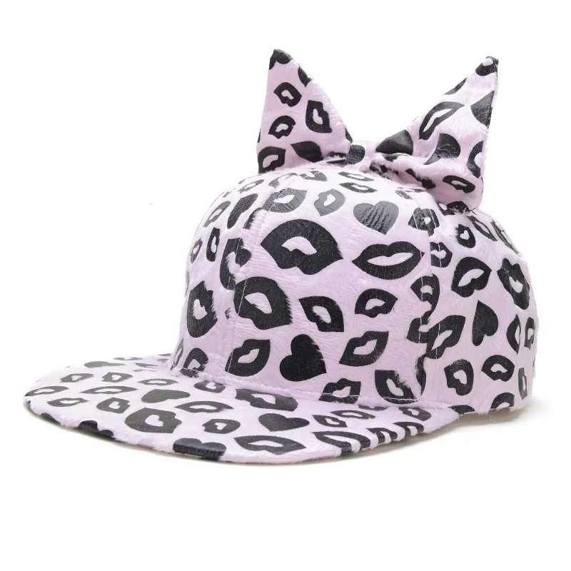 Новые весенние бейсболки для женщин с бантиком, кепка, регулируемая, хип-хоп, с милым принтом, бейсболка для девочки, кепки