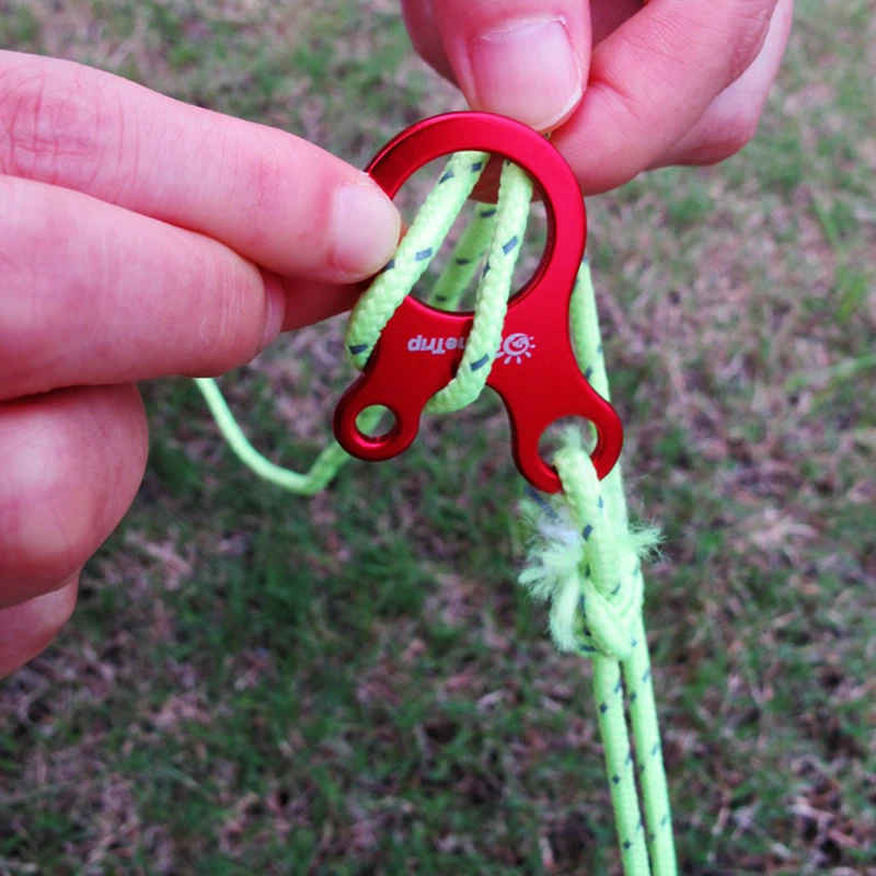 4Pcs/Lot Aluminum Guyline Wind Rope Buckle Cord Adjuster Outdoor Camping Tent Cord Rope Fastener DEC For Beach Backpacking Tool
