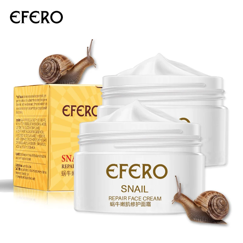 

efero Snail Cream Whitening Skin Anti Aging Anti Wrinkle Face Cream Snail Extract Cream Nourish Moisturizing Lifting Face Cream