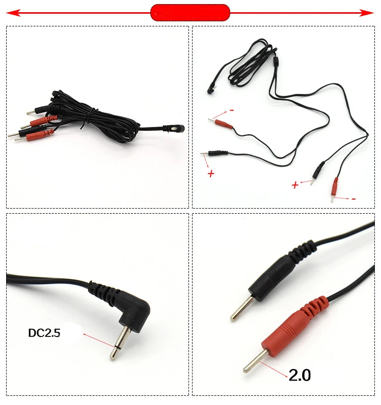 Electric Shock Wire Electrical Set Electro Cable To Connect Stimulation Penis Ring Anal Plug Medical Theme Sex Toy Accessories
