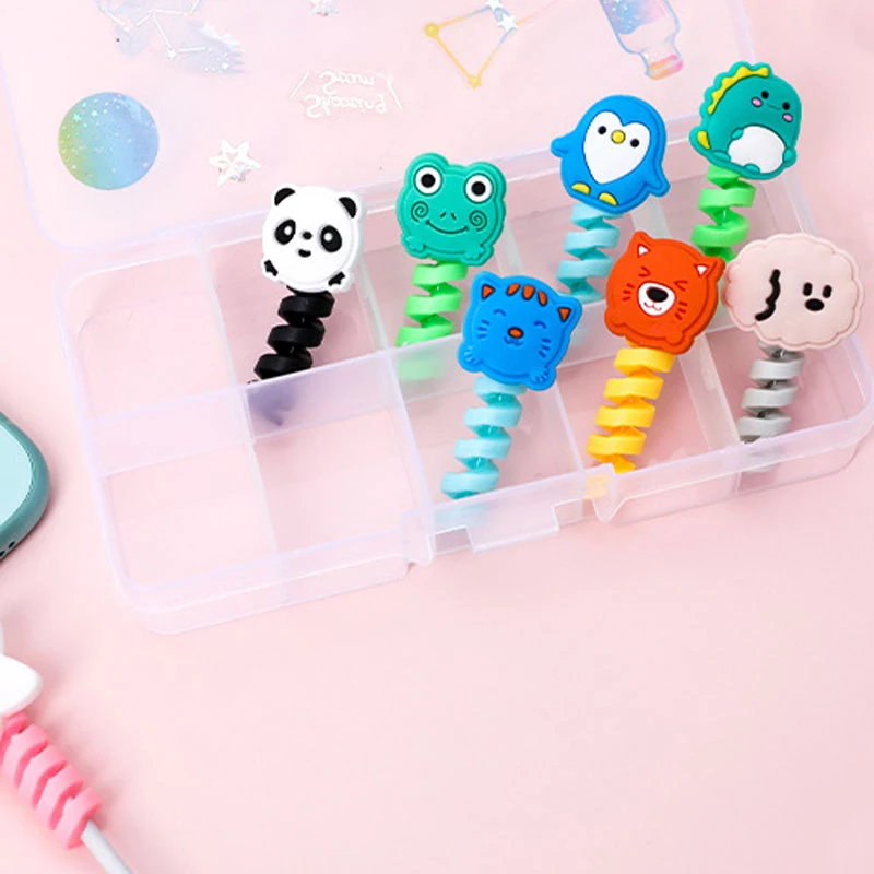 cable protector Cable Protector Cute Cartoon Data Line Protective Cover Charging Cable Earphone USB Winder Wire Cord Organizer Cover