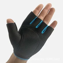 Противоскользящие дышащие велосипедные перчатки для тяжелой атлетики на полпальца, спортивные перчатки для занятий спортом на открытом воздухе, Перчатки для фитнеса