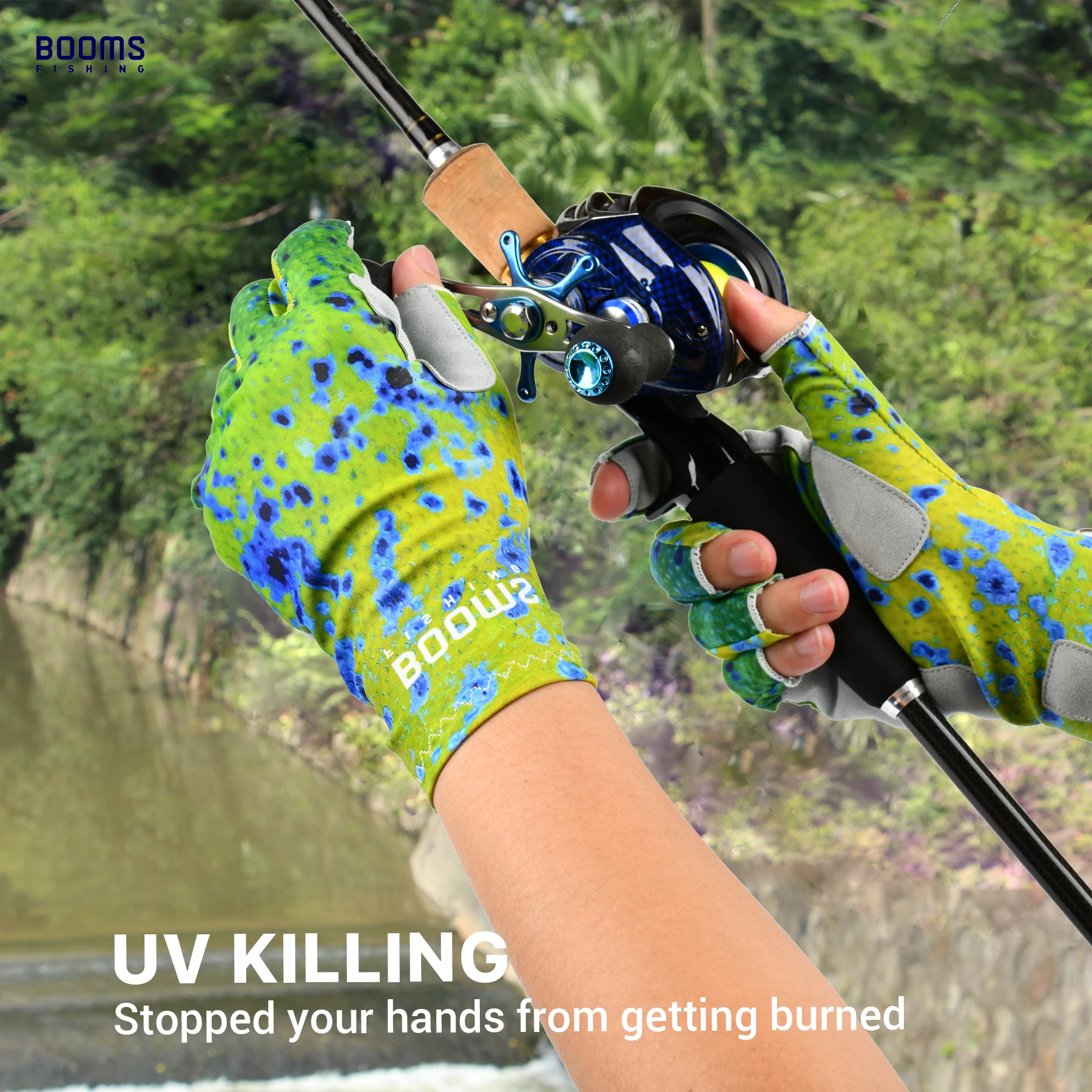 Booms Fishing FG2 Fishing Gloves Sun Protection Fingerless ► Photo 2/6