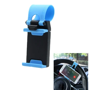 

Adjustable Hands-Free Car Steering Wheel Phone Mount Socket Clip Holder Up To 5.5 Inch For IPhone Samsung navigation Holder