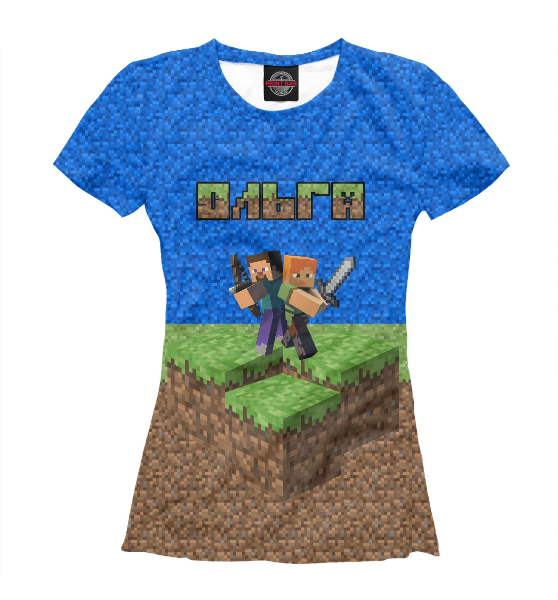 Футболка женская ОЛЬГА-MINECRAFT (Имена) | Женская одежда