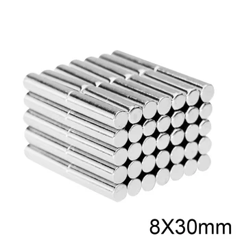 

2/5/10/20PCS 8x30 mm Circular 8 Strong Magnet 8mmx30mm N35 Thick Neodymium Magnet Dia 8x30mm Permanent NdFeB Magnet 8*30 mm