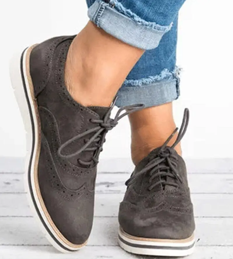 

2019 new Casual shoes british style wedge shoes lace up shoes women WXX094