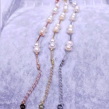 Новое поступление, браслет из натурального пресноводного жемчуга, классический браслет, модные украшения, 10 шт./лот