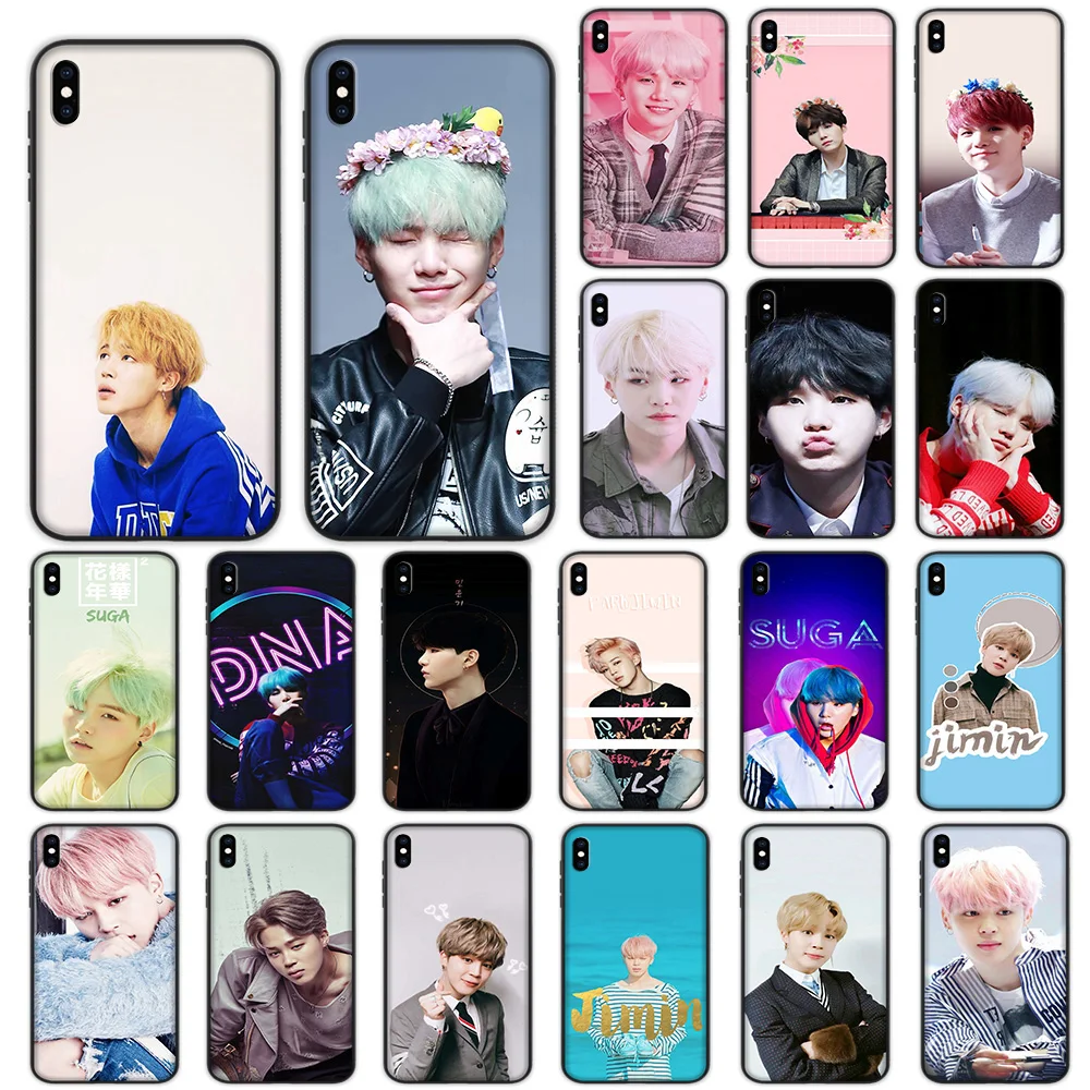 

Park Ji Min Yun Ki Suga Jimin Soft Case for iPhone XS Max XR X 7 8 6 6S Plus 5 5S SE Cover