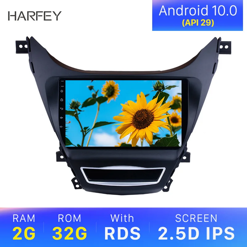 Harfey 9 &quotAndroid 8 1/7 1/6 0 2Din Автомобильный мультимедийный плеер радио для 2008 hyundai Elantra