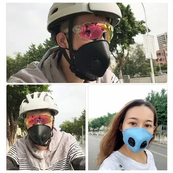 

Breathable Anti Dust Fog Windproof Outdoor Sports Cycling Silicone Face Mask