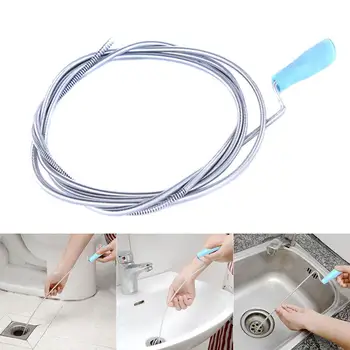 

Dredge Pipeline Cleaner Drain Snake Sink Metal Drain Tools Toilet Hair Tubs Cleaning Cleaning Tool For Bathroom I2E0