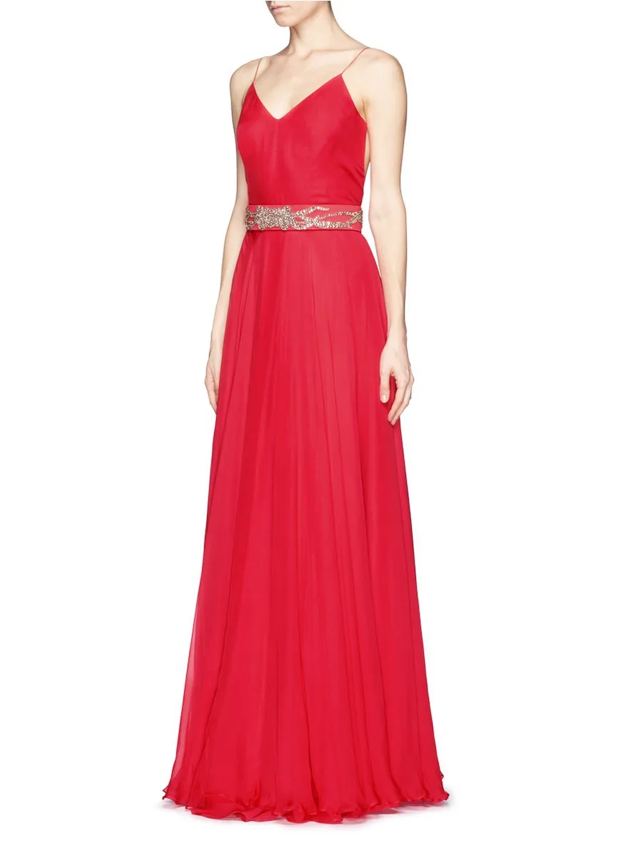 Формальные вечерние платья,, vestido de festa longo, новинка, модное сексуальное длинное красное платье с открытой спиной и поясом со стразами, вечернее элегантное платье