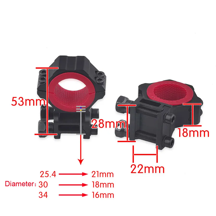 Открытие крепления мульти-диаметр 25,4/30/34 мм Охота держатель кольца 11 мм ласточкин хвост 20 мм с креплением для стрельбы из областей кольца