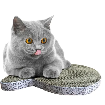 

Corrugated Paper Pet Toys Kitten Pad Cat Scratch Board Claws Care 3 Shapes Safe Activity Climbing Tree Grinding Nails Trianing