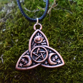

12pcs Wicca Goddess Necklace Moon Goddess Pendant Spiral Goddess Jewelry