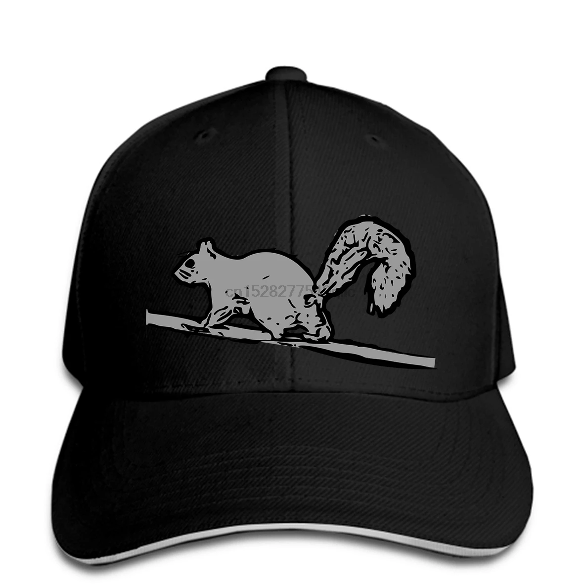 Мужская бейсбольная Кепка белка черная и белая забавная белка мультяшная белка бегущая вверх дерево загрузка Snapback Кепка