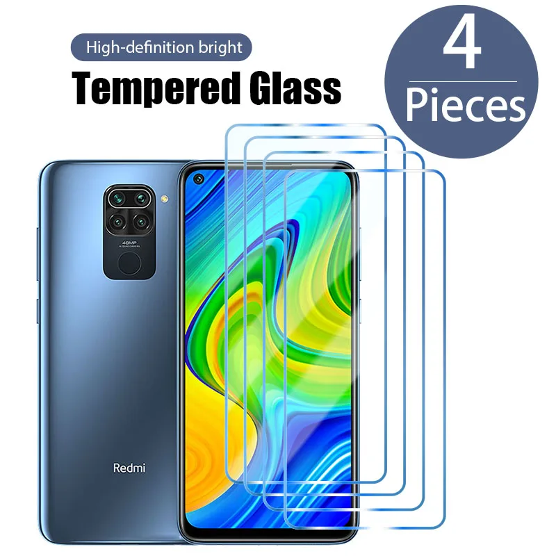 4PCS Tempered Glass for Redmi Note 9 Pro 9S 9T 10S 11S Screen Protector for Xiaomi Redmi 9 9A 9AT 9C Note 10 11 Pro Glass phone screen guard