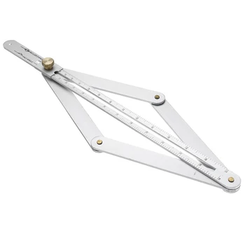 

Multifuntional Miter Angle Measuring Ruler Aluminium AlloyAngle Divider Ruler Template for Woodworking Flooring Tile