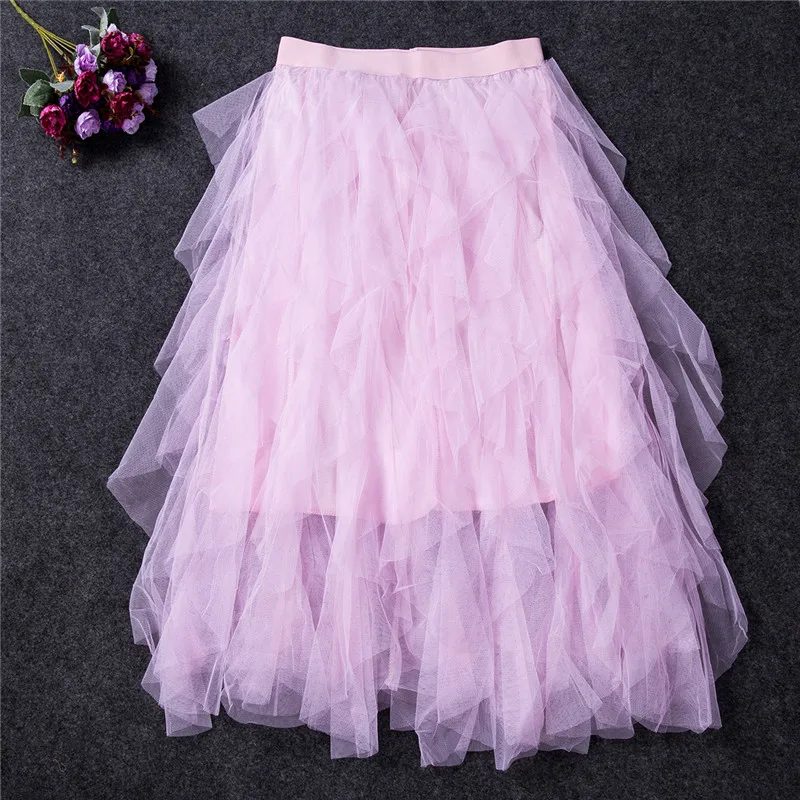 Женская фатиновая юбка-пачка для взрослых и девушек, нарядная юбка, вечерние длинные юбки для танцев, белые, черные, розовые