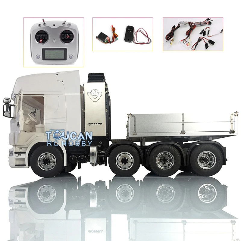 LESU 1/14 Remote Control Truck Metal 8*8 Chassis Hercules Car Hopper Sound Radio ESC for DIY Scania RC Tractor THZH0627-SMT3 | Игрушки и