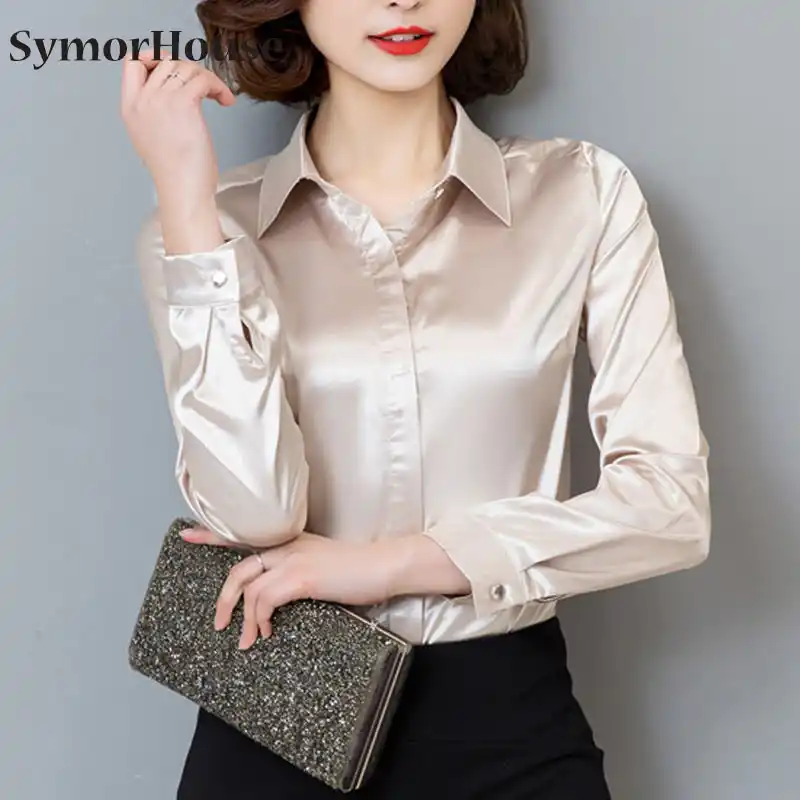 Cheap satin blouses Clearance