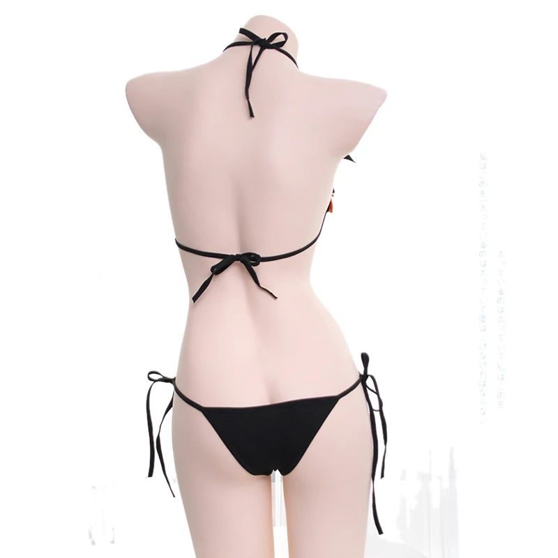 Bell Bikini Bodysuit Three-point Swimwear Uniform Cosplay Halloween Series Swimsuit Costume Beach Cute Girl Pumpkin Bat old lady costume