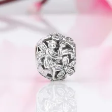 

DoDoFly S925 Sterling Silver Fashion Hollow Daisy Enamel Beads Fit Original Charms Bracelet Necklace Diy Jewelry Making