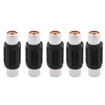 

New 5pcs Audio Video RCA Female to Female Coupler Joiner Barrel Adapter