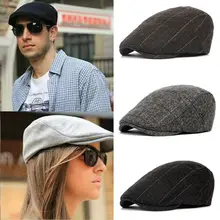 Мужской повседневный картуз для гольфа, для вождения, плоский кабис, однотонный берет для газетчика, шлемы для водителя, Клетчатая Кепка-восьмиклинка