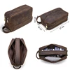 Contact's Genuine Leather Cosmetic Bag Men Luxury Large Capacity Men Makeup Pouch Organizer Travel Vintage Toiletry Bags Storage 4
