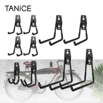 

TANiCE 10Pcs Steel Garage Storage Double Hook Heavy Duty Bracket for Bulk Items Bicycles Rope Ladders 5 Sizes Metal Double Hooks