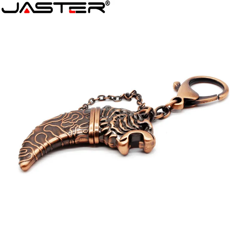 JASTER хит продаж металлическая головка тигра saber креативный USB флеш накопитель 2