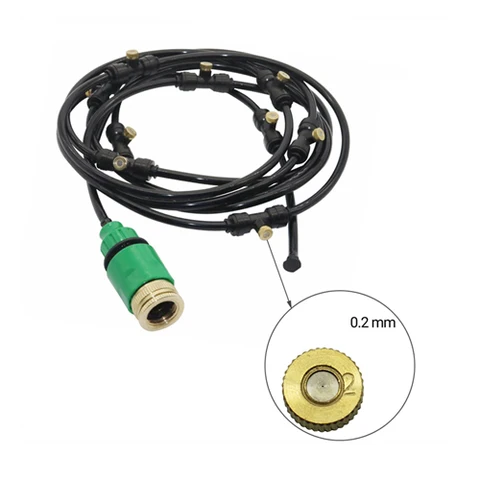 garden Drip Irrigation System sprinkler Garden Hose Kits mist system 10m 4/7mm hose 15 Pcs low pressure nozzle with tees
