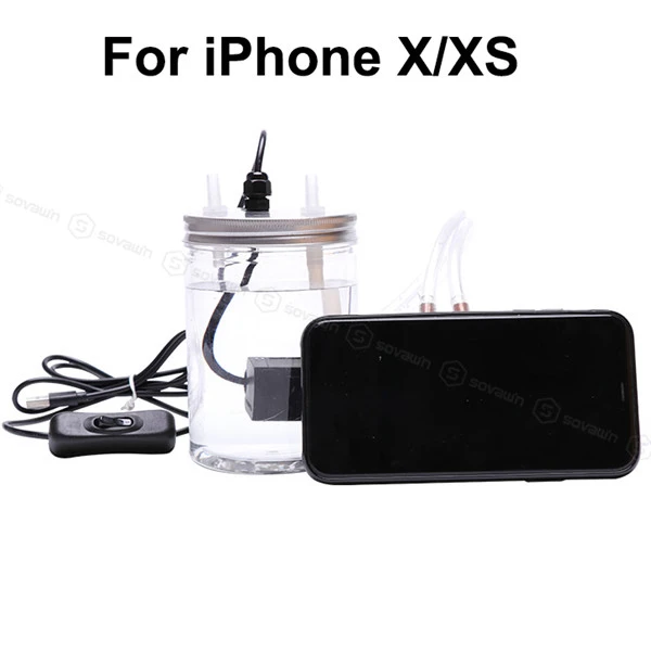 Sovawin Pubg контроллер геймпад водяного охлаждения медный радиатор циркуляционный чехол кулер с водяным насосом для iphone 6 7 8 x xs max - Цвет: for iPhone x xs