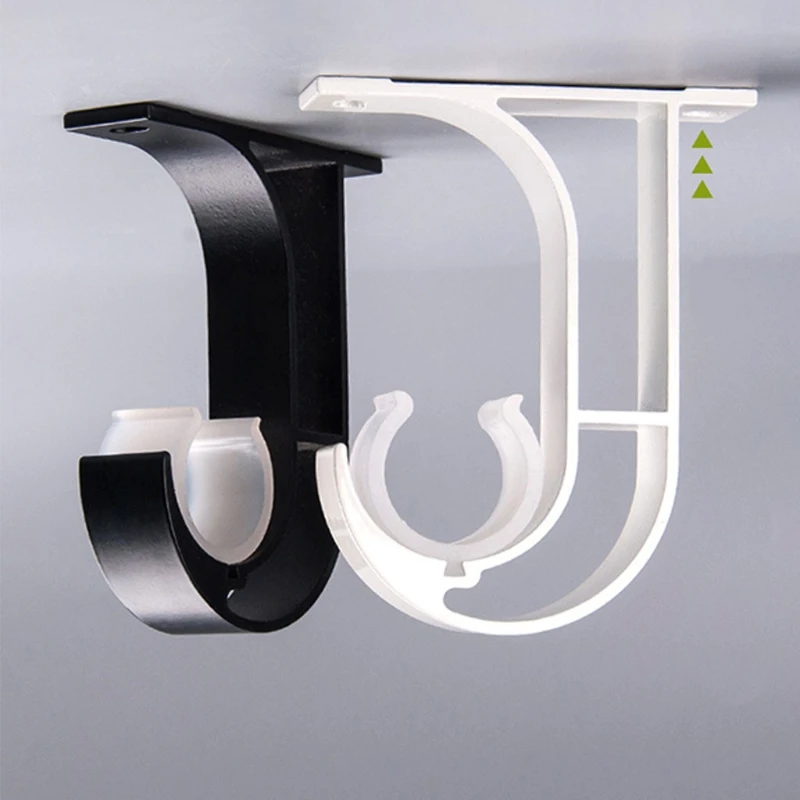 2pcs Window Drapery Ceiling Hanging Holder Wall Curtain Rod Bracket Set Side Top Mounted Fits 1 inches | Обустройство дома