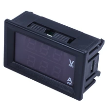 Промо-акция! DC0-100V 10A светодиодный DC двойной дисплей цифровой измеритель напряжения тока головка с тонкой настройкой