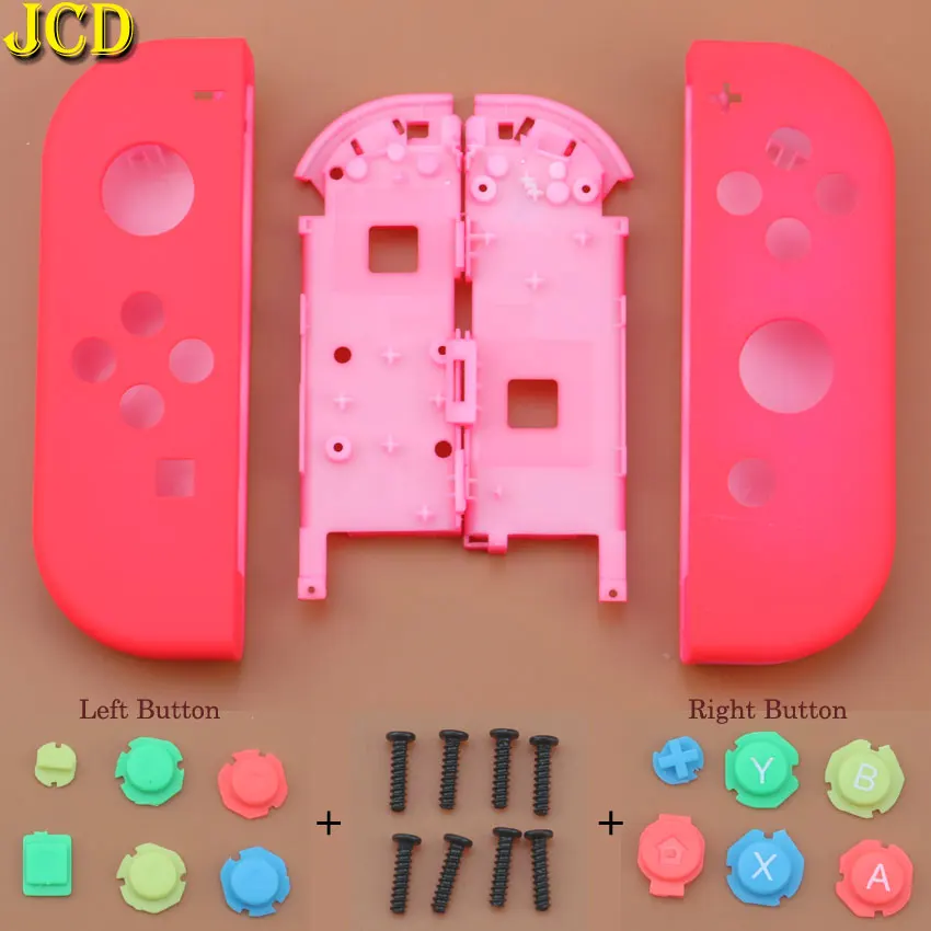JCD с инструментами корпус оболочка Крышка для переключателя shand NS Joy-Con контроллер защитный чехол W/ABXY Кнопка D-Pad для NX Joy Con - Цвет: J Rose red