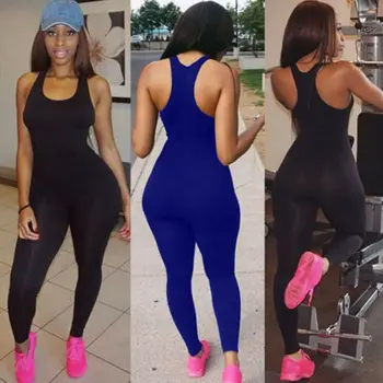

HIRIGIN Fashion Women Jumpsuit Casual Solid Color Jumpsuits Sports Jumpsuit Playsuit Ladies Workout Sports Gym Bodysuit