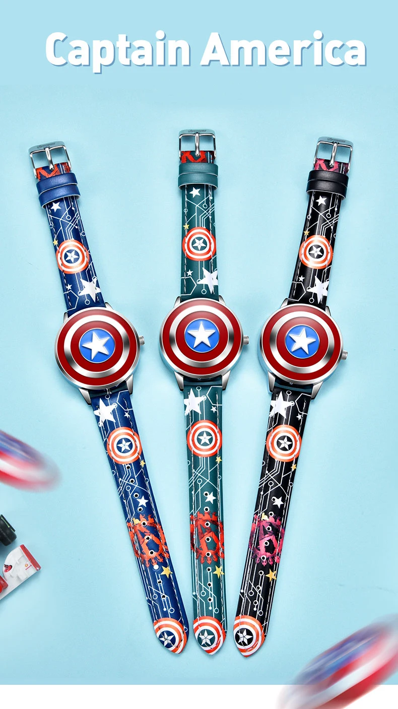 Marvel Мстители Собрать Fortitude детские часы подарок на день рождения Отважный герой мечта Капитан Америка Железный Паук для мужчин студентов часы